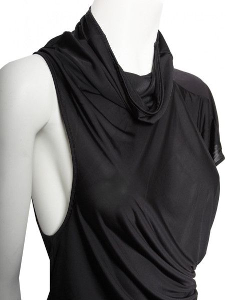 Gareth Pugh Draped Jersey Dress Black in Black Jersey Dress Black, Jersey Dresses, Tie Waist Top, Gareth Pugh, Sheer Drapes, Draped Top, Dress Form, Jersey Dress, Fashion Inspo Outfits