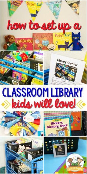 How to Set Up a Classroom Library center your kids will love! Suggestions for how many books, how to organize and label your books and more! #preschool #prek #prekpages Preschool Classroom Library, Preschool Library Center, Preschool Reading Center, Preschool Classroom Setup, Kindergarten Library, Preschool Library, Classroom Library Organization, Library Center, Preschool Rooms