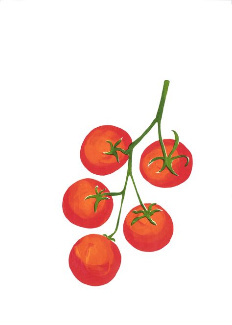 Tomatoes variable mono screen print Tomato Tattoo, Vine Tomatoes, Ceramic Cafe, Mono Print, Silkscreen Printing, Color Me Mine, Scrapbook Printing, Watercolor Fruit, A3 Size