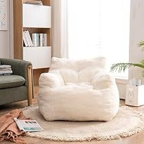 Chambre Inspo, Adult Bean Bag Chair, Bean Bag Chairs, Teddy Fabric, Bag Chairs, Bean Bag Sofa, Soft Sofa, Room White, Lazy Sofa