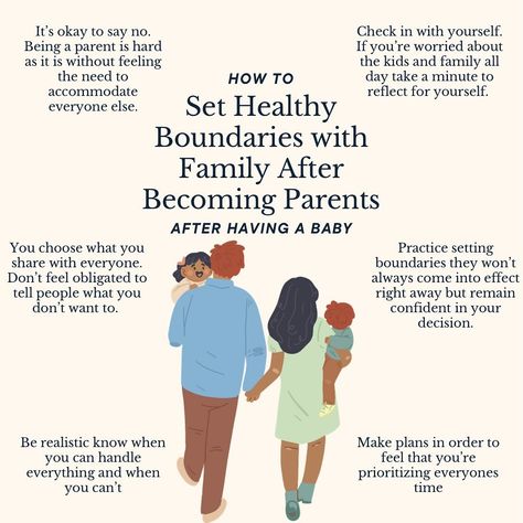 Becoming a parent means you’re going to be getting advice from everyone at all times. In laws, your own family, distant family members you’ve met twice. It can become very overwhelming when everyone feels the need to tell you how to parent. We’ve given you 6 ways we think you can set boundaries with family after becoming a parent. Remember at the end of the day it’s your child and your choice how you want to parent so saying no to everyone else is okay! #newparents #boundaries #parent... Boundaries Parents, Boundaries With Family, Family Involvement, Marriage Advice Quotes, Psychology Says, Parenting Knowledge, Mum Life, Setting Healthy Boundaries, Parenting Strategies