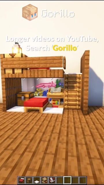 Bunk Bed Minecraft Ideas, Minecraft Bunk Bed Ideas, Minecraft Loft Bed, Bunk Bed Minecraft, Bed Minecraft Ideas, Minecraft Bunk Bed, Bed Minecraft, Minecraft Bedrooms, Minecraft Bedding