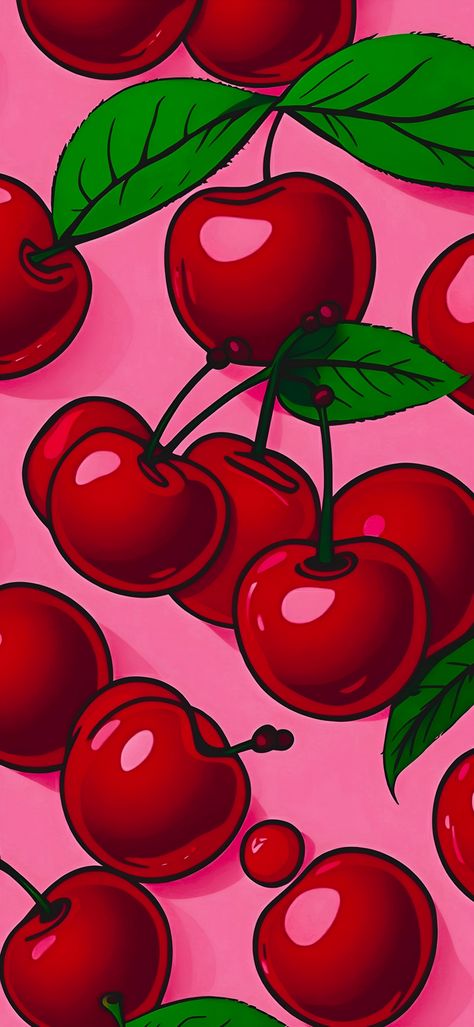 Old School Widgets, Girly Ios 16 Wallpaper, Hot Pink Motivational Wallpaper, Cherry Widget Aesthetic, Quirky Phone Wallpaper, Cherry Iphone Wallpaper Aesthetic, Mexican Phone Wallpaper, Cherry Lockscreen Aesthetic, Cherries Aesthetic Wallpaper