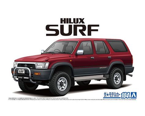 Toyota Surf, Adult Hobbies, Tonka Truck, Model Building Kits, Utility Vehicles, Custom Wheels, Wide Body, Toyota Hilux, Plastic Model Kits