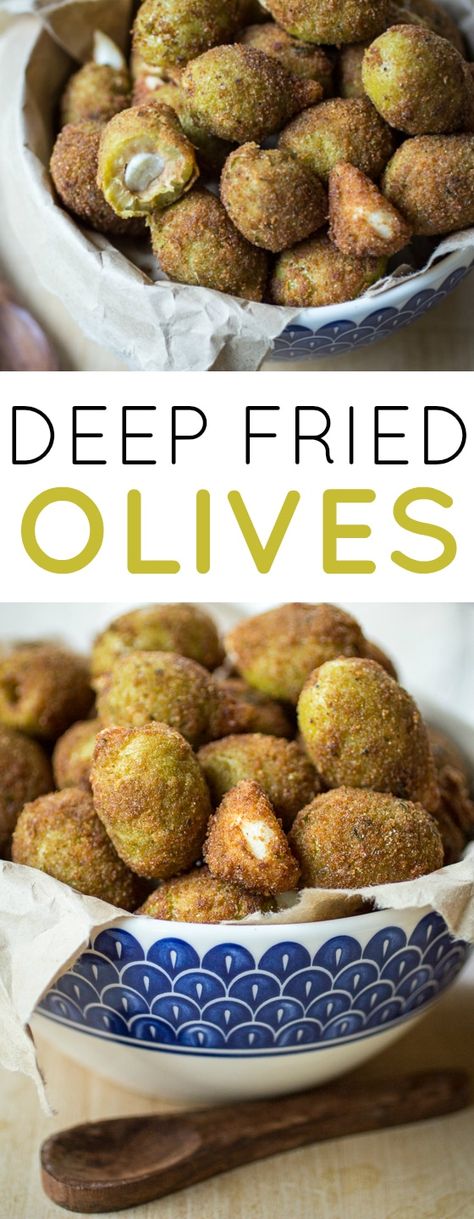 Deep Fried Olives - The Wanderlust Kitchen Fried Olives, Holiday Appetizer, Snacks Saludables, Holiday Appetizers, Finger Food Appetizers, Snacks Für Party, Perfect Appetizers, Yummy Appetizers, Sashimi