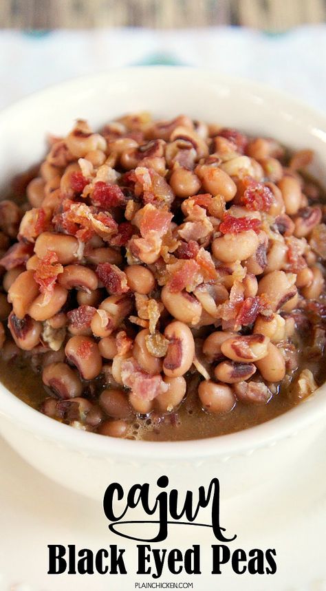 Cajun Black-Eyed Peas | Plain Chicken® Blackeyed Pea Recipes, Blackeyed Peas, Black Eyed Peas Recipe, Peas Recipe, Cajun Cooking, Plain Chicken, New Year's Food, Creole Recipes, Weekly Meal Plan