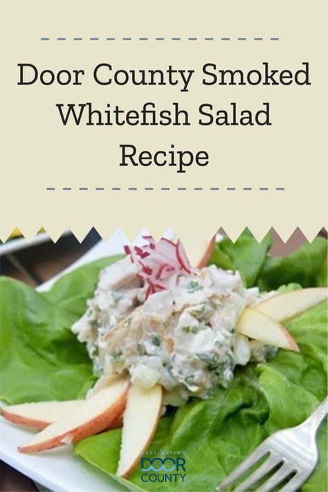 Savor the local flavors of Door County with this fun and easy Whitefish Salad recipe made with local Door County Wisconsin ingredients. Whitefish Salad, Door County Wisconsin, Door County, Restaurant Recipes, Fish And Seafood, Salad Recipe, Potato Salad, Salad Recipes, Wisconsin