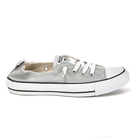 Light Grey Converse, Converse Socks, Converse Shoreline, Converse Slip On, Grey Converse, Converse Shoes Womens, Women's Converse, Sperry Sneaker, Shoe Closet