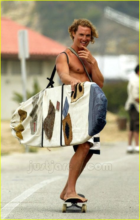 Matthew Mc, Water Surfing, Matthew 3, Surfer Dude, Surfer Style, Matthew Mcconaughey, Man Crush, Skateboard, Surfing