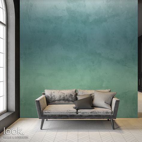 Ombre (In Various Colorways) – Look Walls & Interiors Ombre Painted Walls, Outdoor Wall Paint, Ombre Wall Art, Ombre Paint, Blue Green Paints, Look Wallpaper, Ombre Wall, Accent Wall Paint, Teal Walls