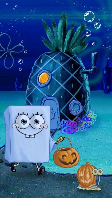 Spongebob Fall Wallpaper, Cute Spongebob Wallpapers, Spongebob Halloween Wallpaper, Spooky Spongebob, Spongebob Wallpaper Iphone, Halloween Spongebob, Spongebob Wallpapers, Spongebob Aesthetic, Spongebob Iphone Wallpaper