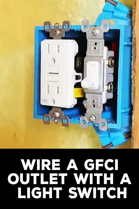 How to Wire a Gfci Outlet With a Light Switch How To Wire A Light Switch, Wiring A Light Switch, Electrical Wiring Outlets, Add Electrical Outlet, Wiring Outlets, Electrical Switch Wiring, Fluorescent Light Fixture, Home Electrical Wiring, Bathroom Lights