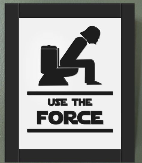 Star Wars Sign, Star Wars Bathroom, Ignore Him, 4de Verjaardag, Use The Force, Star Wars Bedroom, Star Wars Meme, Anniversaire Diy, Star Wars Room