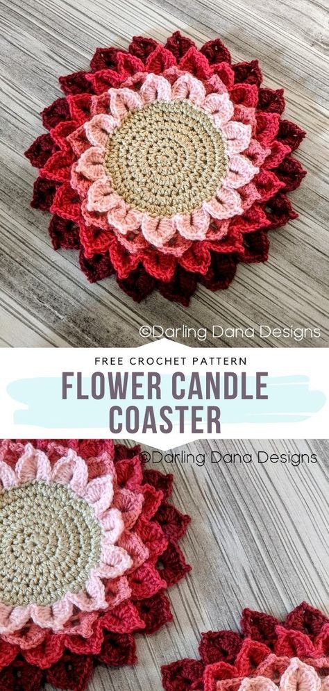 Crochet Candle Holder, Crochet Baby Blanket Tutorial, Crochet Cup Coaster, Crochet Candle, Coaster Patterns, Crochet Coasters Free Pattern, Coaster Pattern, Crochet Coaster Pattern, Crochet Coaster