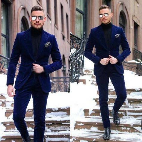 Blue Velvet Formal Men Suits Slim Fit Blazer Jacket Pant Casual Work Dinner Wear | eBay Royal Blue Velvet Suit, Mens Prom Suits, Blue Prom Suit, Suit Reference, Mens Prom, Blue Velvet Suit, Tuxedo Groom, Prom For Guys, Prom Suits For Men