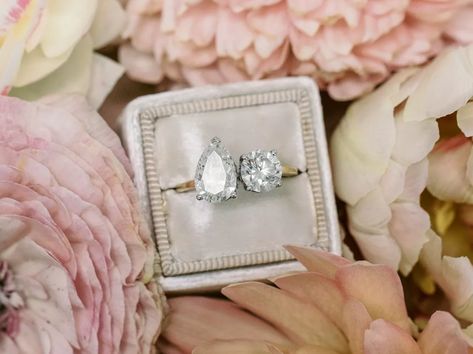 23 Best Toi et Moi Rings with Trendy-Meets-Timeless Style Ring Dior, Engagement Ring Heart, Large Engagement Rings, Bario Neal, Jemma Wynne, Floral Halo, Ring Heart, Ring Trends, Brilliant Earth