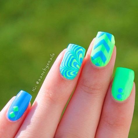 45 Refreshing Green Nail Art Ideas | Art and Design Nail Art Vert, Color For Nails, Violet Pastel, Green Nail Art, Tara Lynn, Green Nail Polish, Cute Nail Art Designs, Nail Art Designs Summer, Spring Nail Colors