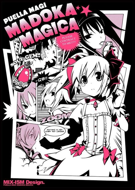 Modoka Magica Poster, Madoka Magica Poster Print, Madoka Magica Poster Aesthetic, Kawaii Aesthetic Poster, Where To Get Free Posters, Madoka Magica Comic, Madoka Poster, Cute Room Posters, Cute Poster Prints