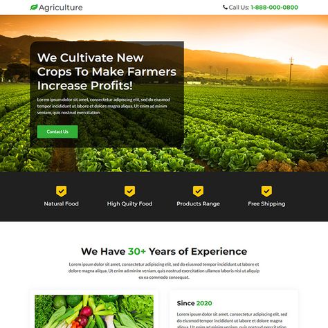 agriculture service responsive landing page design Sentence Editing, Landing Ideas, Landing Page Builder, Form Builder, Landing Page Design, Free Quotes, Natural Food, Social Media Tips, Market Design