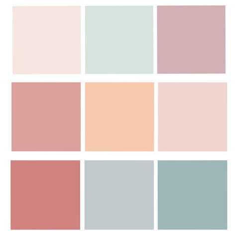 Romantic Garden Color Palette, Colorful Pastel Wedding Palette, 2023 Pink, Pestal Colour Pallette, Floral Pastel Color Palette, Muted Pastels, Muted Pastel Wedding, Muted Pastel Color Palette Wedding, Muted Pastel Color Palette