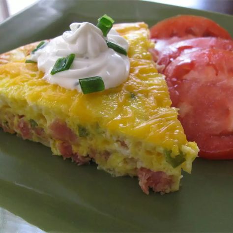 Baked Denver Omelet | Allrecipes Denver Omelette, Denver Omelet, Baked Omelet, Omelets Recipe, What's For Breakfast, Egg Breakfast, Breakfast Brunch Recipes, Omelet, Breakfast Dishes