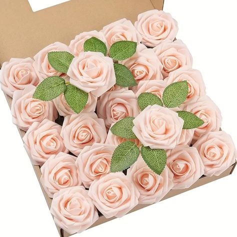 Baby Artificial Roses - Perfect For Diy Wedding Bouquets, Yard Decorations, And More! - Temu Artificial Flower Centerpieces, Diy Wedding Bouquets, Boda Diy, Holiday Arrangement, Making A Bouquet, Silk Hydrangeas, Reception Centerpieces, Yard Decorations, Foam Roses