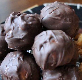 Crispy Peanut Butter Balls Recipe Pie Balls, Chocolate Chip Cookie Dough Truffles, Pecan Pie Balls, Caramel Truffles, Caramel Truffle, Cookie Dough Truffles, Almond Bark, Crunchy Pecans, Candy Fudge