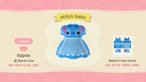 Disney Codes, Animal Crossing Town Tune, Disney Island, Stitch Dress, Disney Decals, Acnh Clothes, Animal Crossing 3ds, Animal Crossing Funny, Animal Crossing Guide