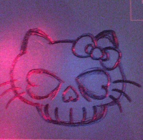 Mini Graffiti Drawings, Graffiti Ideas Aesthetic, Hello Kitty Graffiti Art, Graffiti Doodles Ideas, Graffiti Style Art To Draw, Graffiti Doodles Easy, Graffiti Drawing Sketches, Easy Grafitti Art, Graffiti Hello Kitty