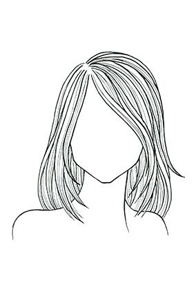 Straight Hair, Square Face A shoulder-length cut with layers from chin to collarbone softens a strong jaw; sideswept bangs minimize a wide forehead. Hair Square Face, Wide Forehead, Closet Cleanout, Straight Hair Cuts, Art Hair, 얼굴 그리기, Square Face, Short Straight Hair, Square Faces