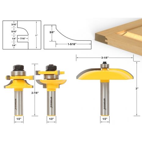 Make Cabinet Doors, Cabinet Door Router Bits, Raised Panel Cabinet Doors, Raised Panel Cabinet, 3 Bit, Panel Cabinet Doors, Raised Panel Cabinets, Ogee Edge, Woodworking Box