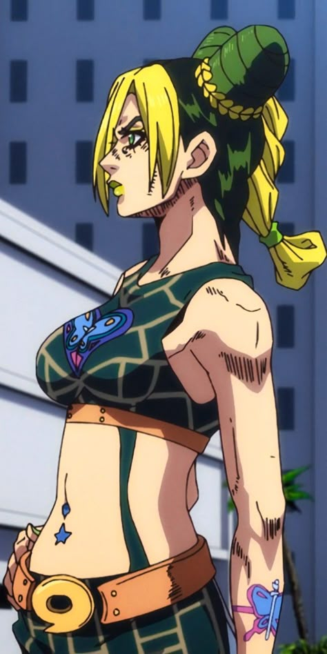 Jolyne Kujo Reference, Jolyne Inspired Outfit, Jolene Joestar, Jojos Bizzare Adventure Jolyne, Jolyne Hair, Jolyne Kujo Tattoo, Jolyne Kujo Wallpaper, Jolyne Kujo Manga, Jolyne Kujo Fanart