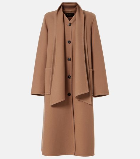 Gladwin cashmere coat in brown - Loro Piana | Mytheresa Loro Piana Coat, Midi Dress Work, Minimal Shoes, Loro Piana, Light Tan, Cashmere Coat, Short Coat, Down Coat, Green Sweater