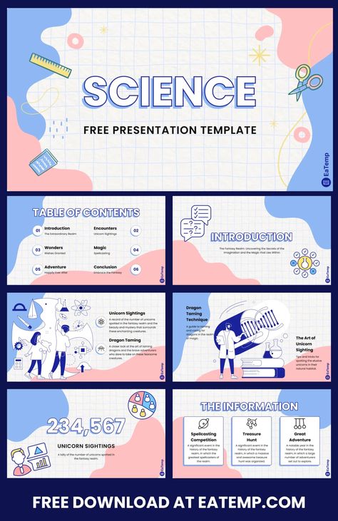 Science PPT Presentation Template - Free PowerPoint Templates, Google Slides, Figma Deck And… | Presentation templates, Presentation template free, Ppt presentation Science Presentation, Science Powerpoint, Best Presentation Templates, Ppt Template Design, Free Ppt Template, Presentation Slides Design, Free Powerpoint Templates, Powerpoint Slide Designs, Powerpoint Free