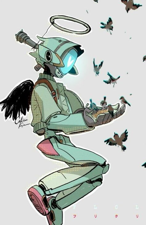 Robot Pfp, Tv Head Art, Flcl Canti, Celine Kim, Fooly Cooly, Weird Thing, Anime I, Arte Peculiar, Graphisches Design