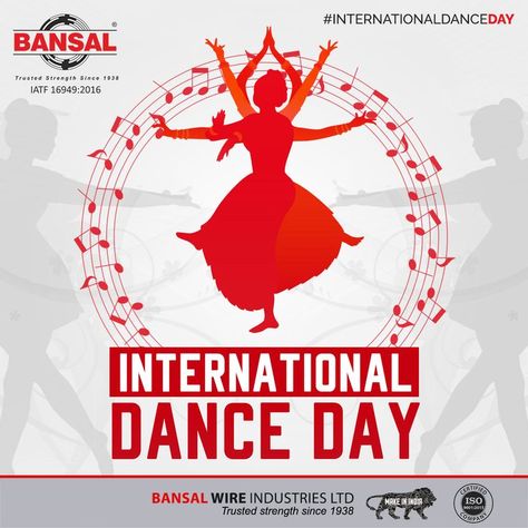 #BansalWire #HappyInternationalDanceDay #InternationalDanceDay #InternationalDay #Dance #Bansal #BansalGroup Happy International Dance Day, International Dance Day, International Dance, World Dance, Dancing Day, I Love You Pictures, Dance Poster, Universal Language, Board Decoration