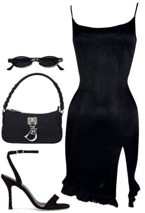 Christian Dior Aesthetic Outfit, Christian Dior Outfits Women, Dior Aesthetic Clothes, Black Dress Aesthetic Party, Dior Fits, Dior Outfits Aesthetic, Dior Outfit Ideas, Dior Outfits Street Styles, Aesthetic Dior Outfits