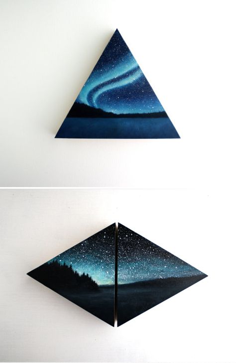 Painting Ideas On Triangle Canvas, Triangle Canvas, Triangle Canvas Painting, Triangle Painting, Triangle Canvas Painting Ideas, Metamorphosis Art, Modern Art Canvas Painting, Canvas Art Painting Acrylic, Triangle Art