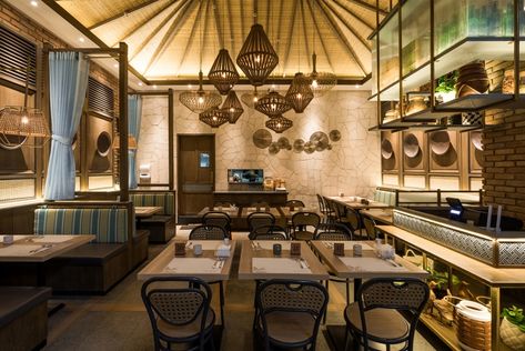 Taliwang Bali restaurant by Metaphor Interior Architecture, Jakarta – Indonesia » Retail Design Blog Kampung Restaurant Design, Bali Restaurant Interior, Balinese Restaurant Design, Indonesian Restaurant Interior, Bali Restaurant Design, Balinese Restaurant, Indonesia Restaurant, Bali Concept, Indonesian Interior