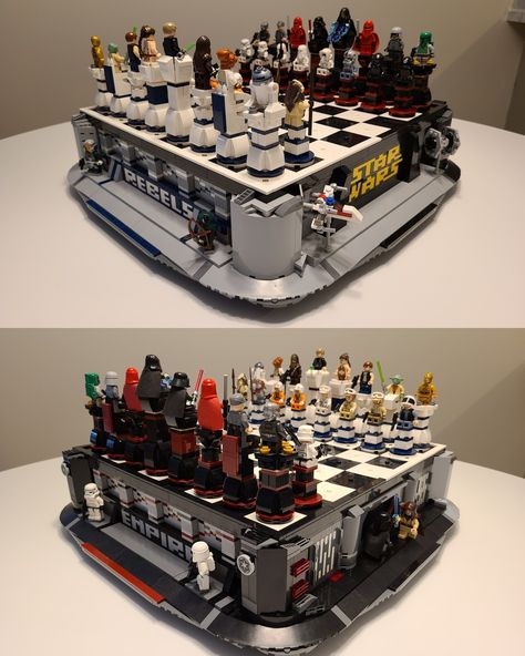 Lego Star Wars Moc Ideas, Lego Clone Wars Moc, Lego Atat, Lego Clone Wars, Lego Sets For Adults, Star Wars Chess, Lego Star Wars Moc, Star Wars Chess Set, Lego Chess