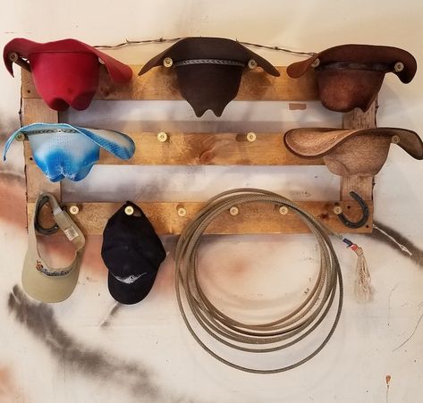 Western Hat Rack, Cowboy Hat Holder, Southwest Furniture, Cowboy Hat Rack, Hat Holder, Hat Organization, Chapeau Cowboy, Western Hat, Western Cowboy Hats