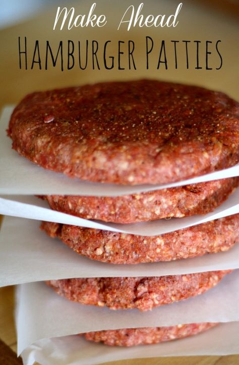 Meals That Freeze Well, Homemade Hamburger Patties, Resep Makanan Beku, Hamburger Recipes Patty, Resep Burger, Freezable Meals, Make Ahead Freezer Meals, Burger Patties, Easy Freezer Meals