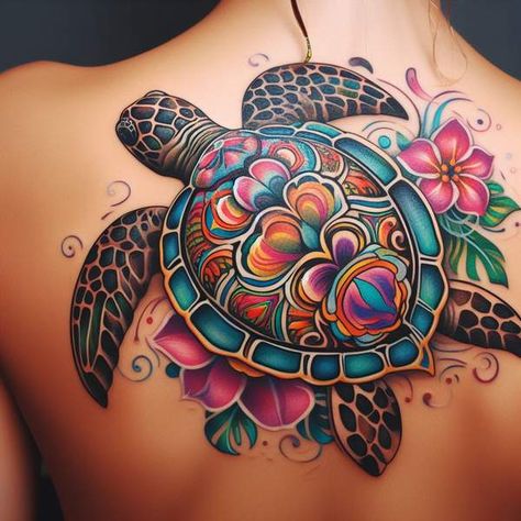 62 Powerful And Meaningful Sea Turtle Tattoo Ideas To Look Timeless Fijian Turtle Tattoo, Sea Turtle Cover Up Tattoo, Tattoo Beach Ideas, Turtle Family Tattoo, Watercolor Sea Turtle Tattoo, Sea Turtle Tattoo For Women, Turtle Tattoo Meaning, Tattoo Ideas Turtle, Sea Turtle Watercolor Tattoo