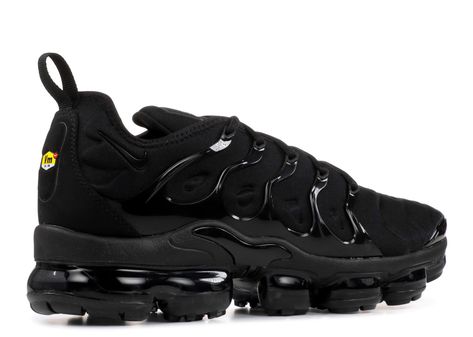 Air Vapormax Plus - Nike - 924453 004 - black/black-dark grey | Flight Club Vapormax Plus Black, Vapor Max Plus, Air Vapormax Plus, Nike Air Vapormax Plus, Vapor Max, Black Nike Shoes, Flight Club, Cargo Khaki, Shoes Air