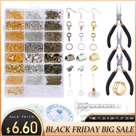 Smarter Shopping, Better Living! Aliexpress.com Jewelry Making Kits, Jewelry Making Kit, Earring Hook, Set Jewelry, Jewelry Making Tools, Making Tools, Beaded Accessories, Bijoux Diy, Earring Findings