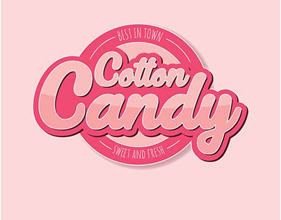 Cotton Candy Packaging Design, Cotton Candy Logo, Cotton Candy Doodle, Cotton Candy Design, Cotton Candy Logo Design, Cotton Candy Poster Design, Candy Logo, Candy Floss, Cotton Candy