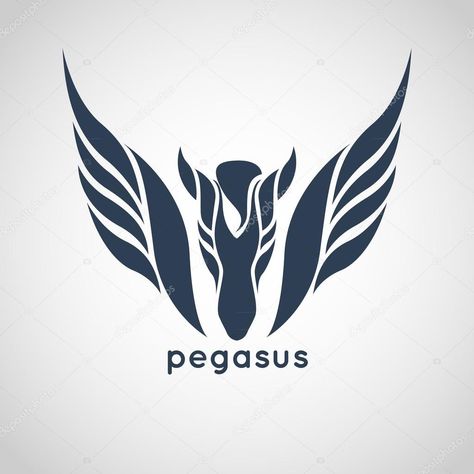 Pegasus Tattoo, Freedom Logo, Negative Space Logo, Pegasus Logo, Equestrian Logo, Pegasus Art, Horse Logo Design, Infographic Design Process, Fantasy Logo