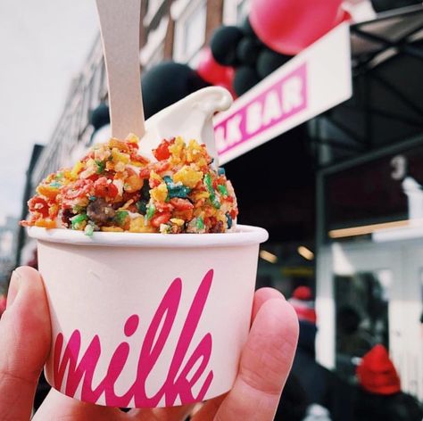 @eat_sleep_repeat___nyc on Instagram: “💕Milk Bar💕 📸 @milkbarstore  What cereal would you put in your ice cream? I would put Cocoa Puffs 😜 ✰ ✰ ✰ #sweets #milkbar #icecream #cereal…” Kate Spiers, Cocoa Puffs, Cereal Milk, Milk Ice Cream, Milk Bar, Always Hungry, No Cook Desserts, The Courtyard, Sweet Delights