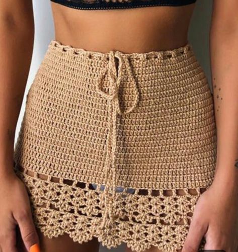 Diy Outfits, Crochet Bottoms, Summer Yoga, Mode Crochet, Crochet Skirts, Stylish Crochet, Crochet Clothes For Women, Clothing Patterns Free, Crochet Fashion Patterns