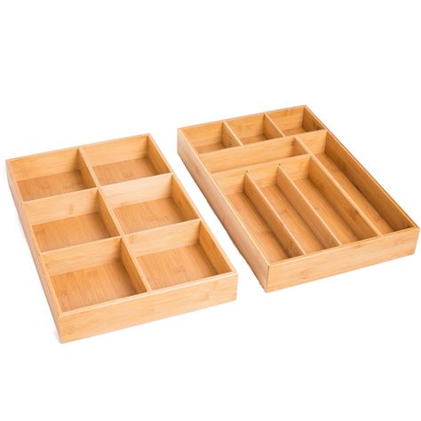 Free 2-day shipping. Buy BirdRock Home 2-Piece Bamboo Drawer Organizer at Walmart.com Art Supplies Organizer, Kitchen Drawer Dividers, Extension Kitchen, Office Desk Organization, Silverware Drawer Organizer, Jane Austen Pride And Prejudice, Silverware Drawer, Utensil Tray, Cutlery Drawer